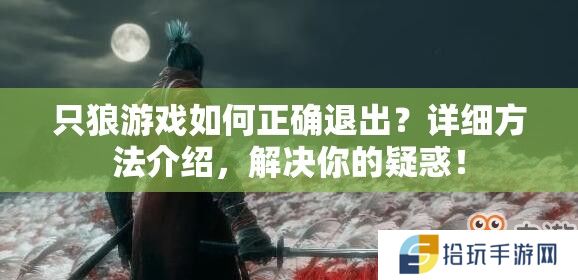 只狼游戏如何正确退出？详细方法介绍，解决你的疑惑！