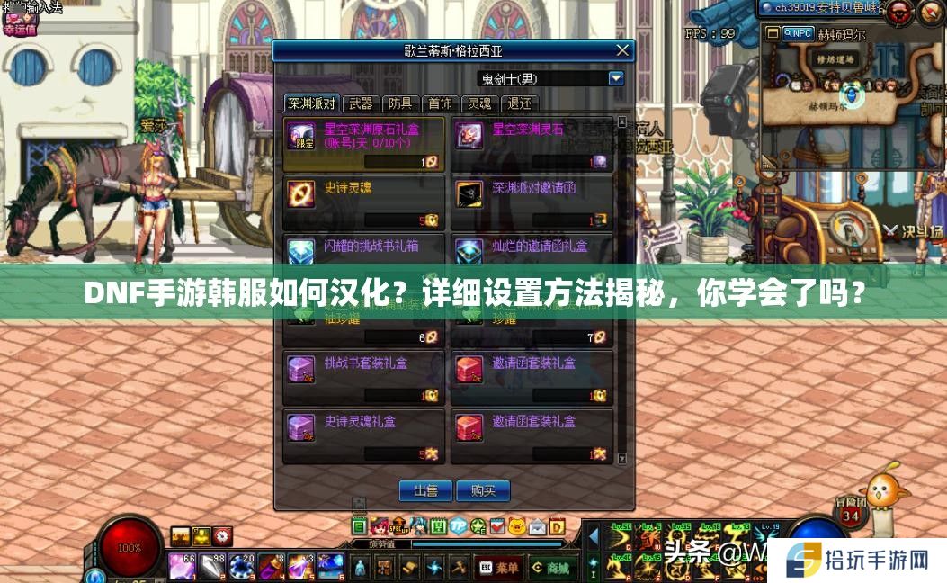DNF手游韩服如何汉化？详细设置方法揭秘，你学会了吗？