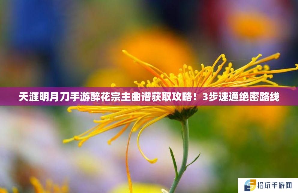 天涯明月刀手游醉花宗主曲谱获取攻略！3步速通绝密路线